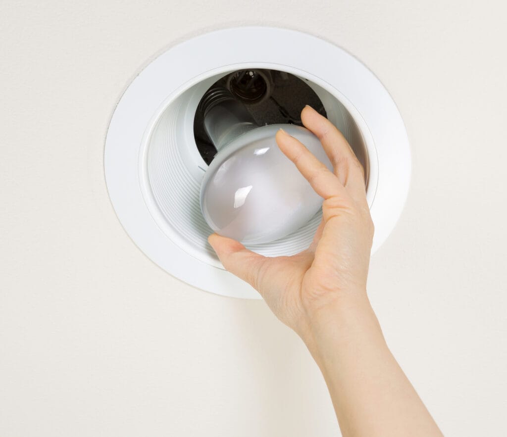 Removing Old Flood Light Bulb 