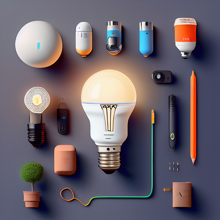 Alexa-compatible smart bulbs displayed on a table