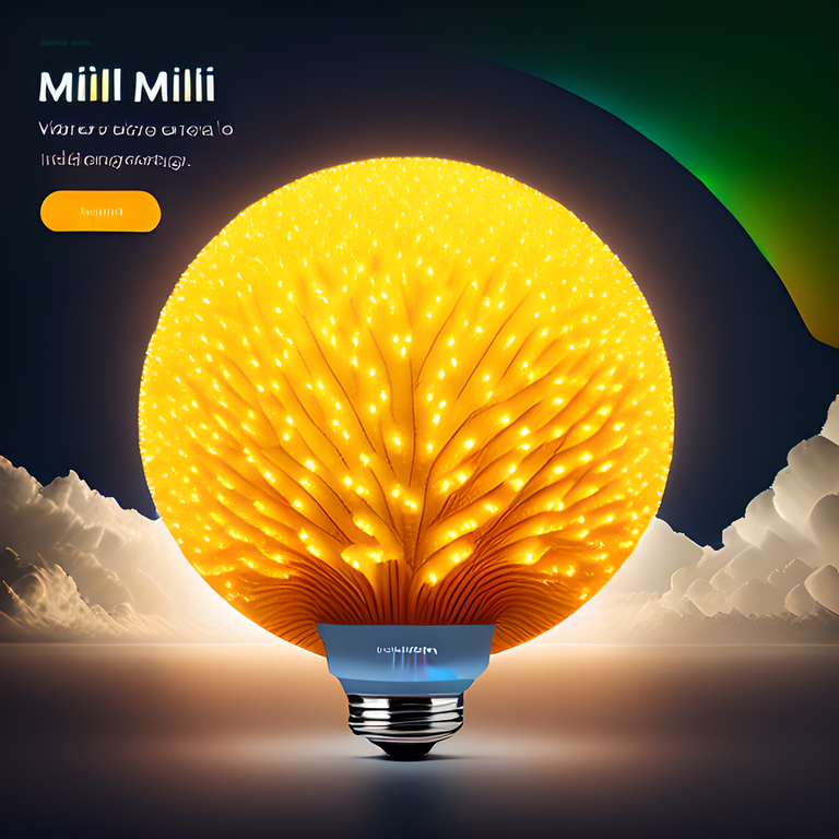 glowing LED bulb and a dim incandescent bulb