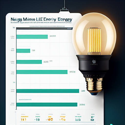 glowing LED bulb next to a dim incandescent bulb