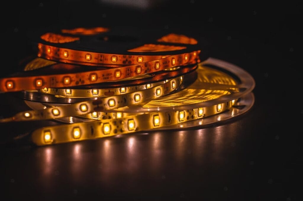 Orange and yellow high-quality LED light Strips .
