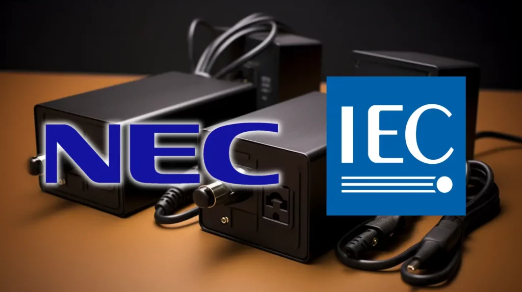 Class 2 Power Supplies with the logos of NEC and IEC.