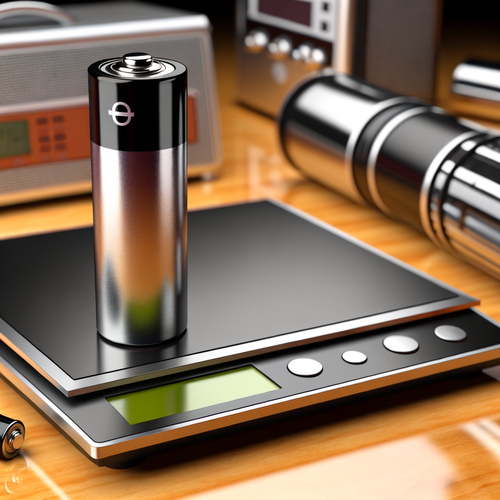 AA battery, digital scale, everyday devices.