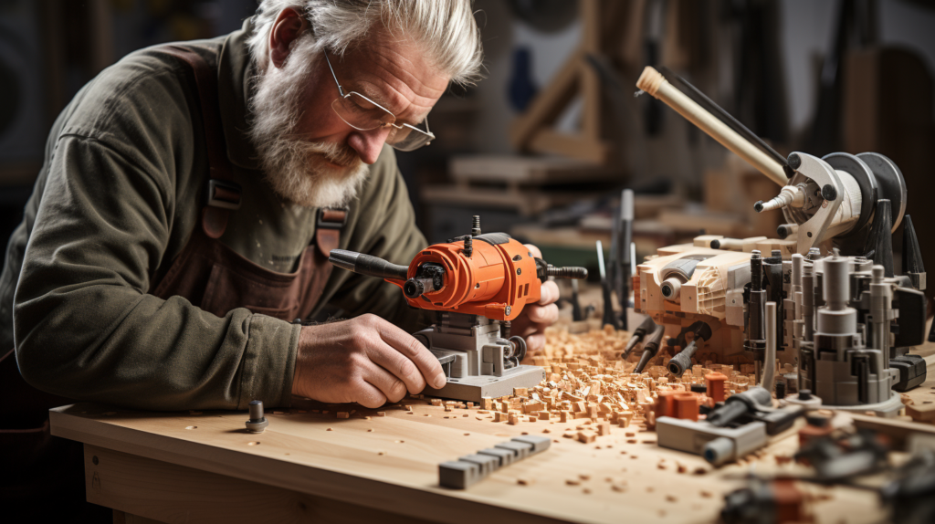 How To Use a Left Handed Drill Bit featuring a Left-handed drilling, focused craftsman.